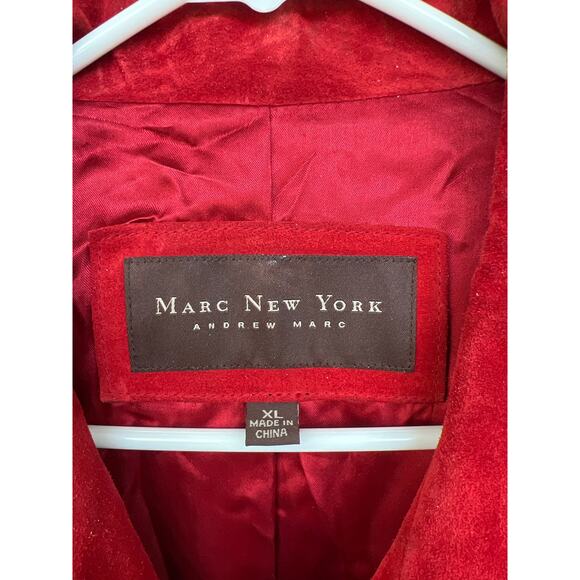 Marc New York size XL red suede jacket - Picture 2 of 4